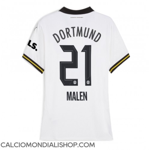 Maglie da calcio Borussia Dortmund Donyell Malen #21 Terza Maglia Femminile 2024-25 Manica Corta